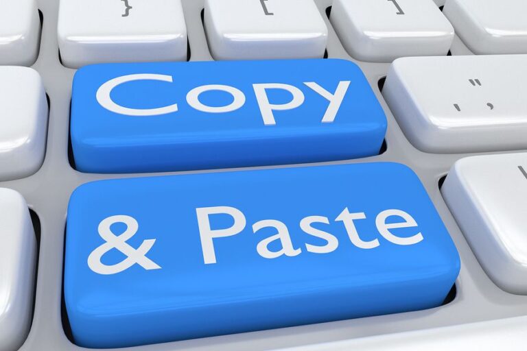 copy paste content
