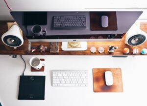 birds eye view desk