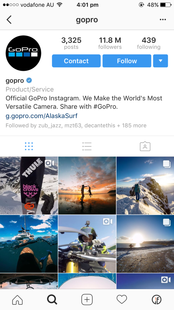 go pro instagram