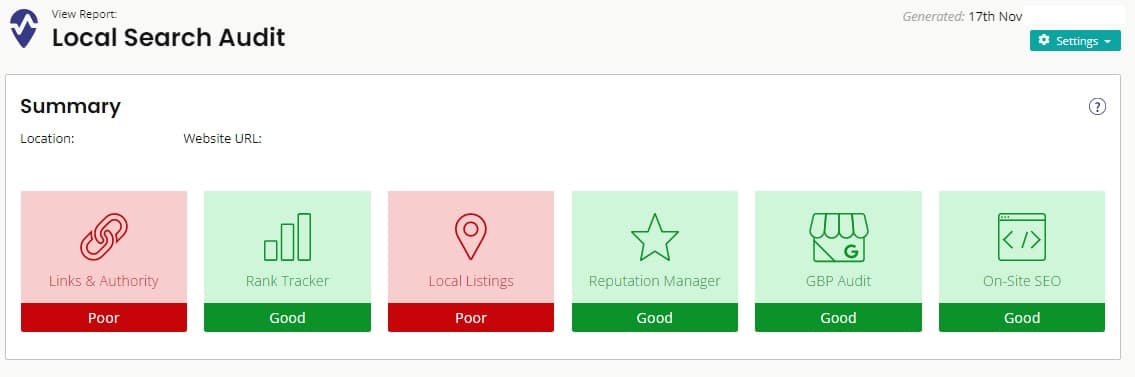 Local Search Audit Local Search Audit